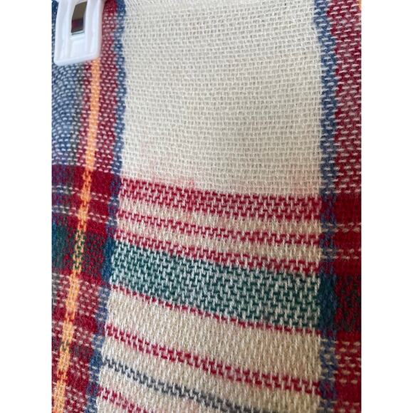 Plaid Blanket Scarf Cozy Chic Flannel Soft Wrap Fall Fringe Shawl Academia - Picture 5 of 11